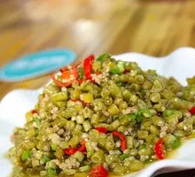 Meat and Sour Bean Curd Rice with Sausage