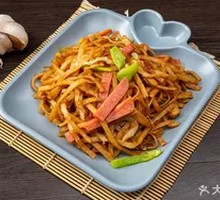 Ham Sausage Stir-Fried Pancake