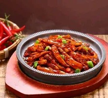 Spicy Squid on Hot Stone