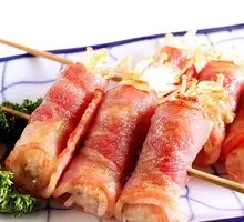 Bacon and Enoki Mushrooms