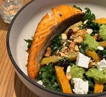 Pan-Seared Salmon with Avocado Salad