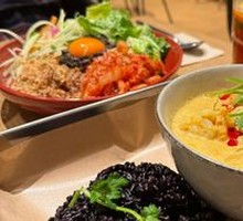 Thai Yellow Curry Sea Bass with Shrimp Rice