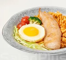 Pan-Seared Basa Fish Meat Sauce Pasta