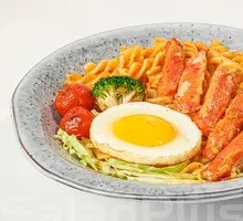 Trendy Crab Stick Meat Sauce Pasta