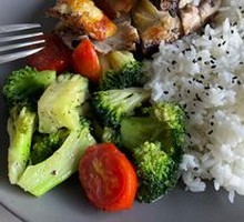 Roast Spring Chicken with Seasonal Vegetable Rice