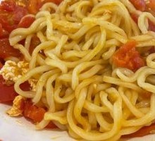 Tomato Egg Shrimp Noodles