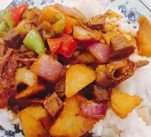 Beef and Potato Rice