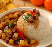 Potato and Beef Rice Bowl