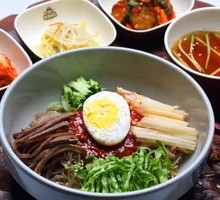 Korean Cold Noodles with Side Dish
