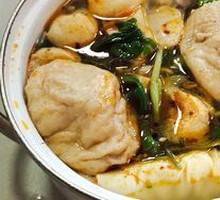 Fried Tofu with Vermicelli Soup