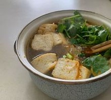 Noodles in Bean Curd Wrap Soup