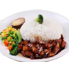 Braised Pork with Vegetables and Rice