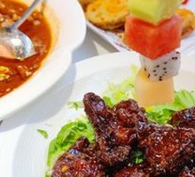 Beef Tenderloin with Fresh Fruit Salad