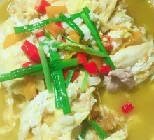 Egg and Meat Stir-Fry