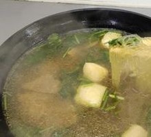 Fried Tofu Beef Noodle Soup