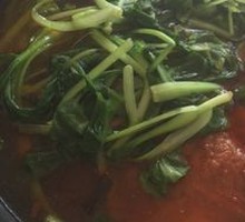 Spicy Sauce Pork Cutlet Noodles with Greens