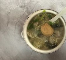 Fried Wheat Gluten Stuffed with Pork and Small Dumplings
