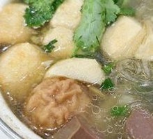 Fried Tofu with Vermicelli Soup