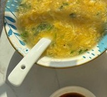 Chicken Broth Egg Soup with Two Eggs