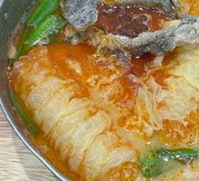 Spicy Sour Soul Noodle Soup with Fried Sauce