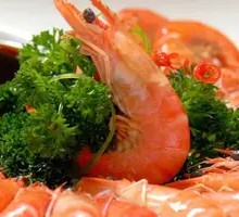 Steamed Giant Tiger Prawn