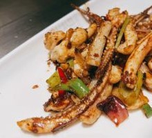 Grilled Squid on Iron Plate