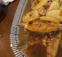 Braised Spanish Mackerel with Rice Cake