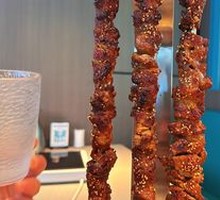 Grilled Pork with Large Skewers