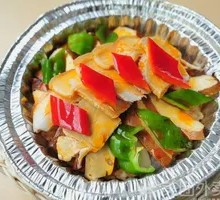 Cabbage Braised Pork Rice in a Pot