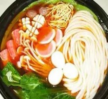 Crab Stick Mushroom Noodle Soup