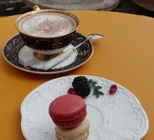 Freshly Ground Coffee and French Macarons