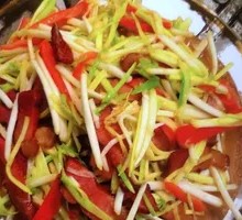 Stir-fried Leek with Preserved Pork