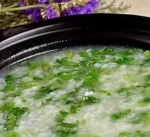 Vegetable and Pork Stir-fry Rice Porridge