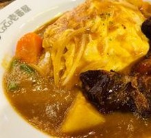 Pork Cartilage Curry Omelette Rice