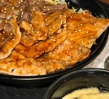 Beef and Pork Belly Braise Donburi