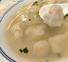 Chicken and Shrimp Dumplings in Chicken Broth