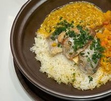 Yellow Croaker and Crab Roe Rice