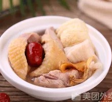 Hedgehog Mushroom, Matsutake, Bamboo Pith and Tea Garden Chicken Soup