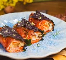 Smoked Salmon and Perilla Roll