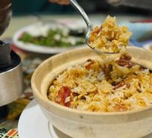 Steamed Rice with Preserved Meat