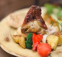 Spiced Roast Free-Range Chicken with Seasonal Vegetables