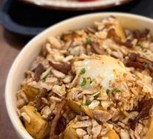 Mapo Tofu and Crispy Sausage Rice