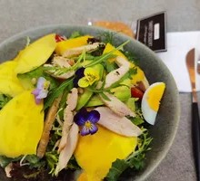 Avocado Mango Chicken Salad with Pine Nuts