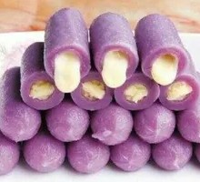 Purple Sweet Potato Cheese Rice Cake