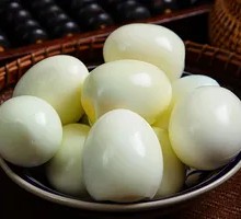 Boiled egg in plain water