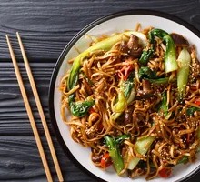 Duck Intestine Stir-Fried Noodles