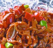 Fried Tofu Skin with Chicken Gizzard