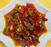 Pickled Pepper Stir-fried Chicken Offal Rice