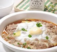 Minced Meat Steamed Egg