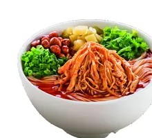 Spicy Rice Noodles with Enoki Mushrooms